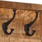 Preview: Wandgarderobe mit 5 Haken Massivholz Mango