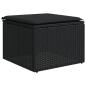 Preview: 5-tlg. Garten-Sofagarnitur mit Kissen Schwarz Poly Rattan