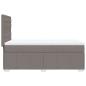 Preview: Boxspringbett mit Matratze Taupe 90x200 cm Stoff