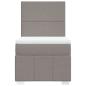 Preview: Boxspringbett mit Matratze Taupe 90x200 cm Stoff