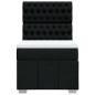 Preview: Boxspringbett mit Matratze Schwarz 90x200 cm Stoff