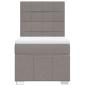 Preview: Boxspringbett mit Matratze Taupe 90x200 cm Stoff