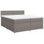 Preview: Boxspringbett mit Matratze Taupe 200x200 cm Stoff