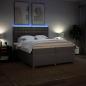 Preview: Boxspringbett mit Matratze Taupe 200x200 cm Stoff