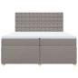 Preview: Boxspringbett mit Matratze Taupe 200x200 cm Stoff
