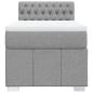 Preview: Boxspringbett mit Matratze Hellgrau 80x200 cm Stoff