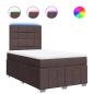 Preview: Boxspringbett mit Matratze Dunkelbraun 120x190 cm Stoff