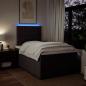 Preview: Boxspringbett mit Matratze Dunkelbraun 120x190 cm Stoff