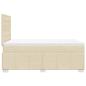Preview: Boxspringbett mit Matratze Creme 120x190 cm Stoff