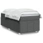 Preview: ARDEBO.de - Boxspringbett mit Matratze Dunkelgrau 80x200 cm Stoff