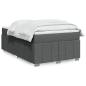 Preview: ARDEBO.de - Boxspringbett mit Matratze Dunkelgrau 120x190 cm Stoff