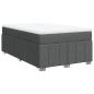Preview: Boxspringbett mit Matratze Dunkelgrau 120x190 cm Stoff