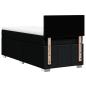 Preview: Boxspringbett mit Matratze Schwarz 90x200 cm Stoff