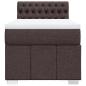 Preview: Boxspringbett mit Matratze Dunkelbraun 100x200 cm Stoff