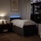 Preview: Boxspringbett mit Matratze Dunkelbraun 100x200 cm Stoff