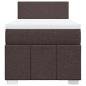 Preview: Boxspringbett mit Matratze Dunkelbraun 100x200 cm Stoff