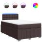 Preview: Boxspringbett mit Matratze Dunkelbraun 120x190 cm Stoff