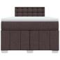 Preview: Boxspringbett mit Matratze Dunkelbraun 120x190 cm Stoff