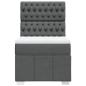 Preview: Boxspringbett mit Matratze Dunkelgrau 80x200 cm Stoff