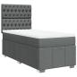 Preview: Boxspringbett mit Matratze Dunkelgrau 80x200 cm Stoff