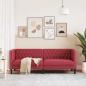 Preview: Chesterfield-Sofa 3-Sitzer Weinrot Kunstleder