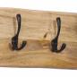 Preview: Wandgarderobe mit 4 Haken Massivholz Mango