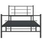 Preview: Bettgestell mit Kopf- und Fußteil Metall Schwarz 100x200 cm