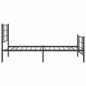 Preview: Bettgestell mit Kopf- und Fußteil Metall Schwarz 100x200 cm