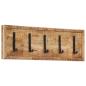 Preview: ARDEBO.de - Wandgarderobe mit 5 Haken Massivholz Mango