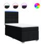 Preview: Boxspringbett mit Matratze Schwarz 90x200 cm Stoff