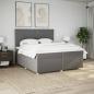 Preview: Boxspringbett mit Matratze Taupe 200x200 cm Stoff