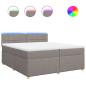 Preview: Boxspringbett mit Matratze Taupe 200x200 cm Stoff