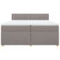 Preview: Boxspringbett mit Matratze Taupe 200x200 cm Stoff