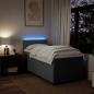 Preview: Boxspringbett mit Matratze Dunkelgrau 80x200 cm Stoff
