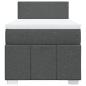 Preview: Boxspringbett mit Matratze Dunkelgrau 80x200 cm Stoff