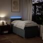 Preview: Boxspringbett mit Matratze Dunkelgrau 80x200 cm Stoff