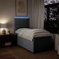 Preview: Boxspringbett mit Matratze Hellgrau 80x200 cm Stoff