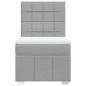 Preview: Boxspringbett mit Matratze Hellgrau 80x200 cm Stoff