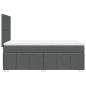 Preview: Boxspringbett mit Matratze Dunkelgrau 80x200 cm Stoff
