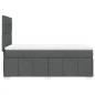 Preview: Boxspringbett mit Matratze Dunkelgrau 80x200 cm Stoff