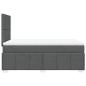 Preview: Boxspringbett mit Matratze Dunkelgrau 120x190 cm Stoff