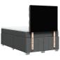 Preview: Boxspringbett mit Matratze Dunkelgrau 120x190 cm Stoff