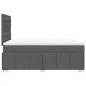 Preview: Boxspringbett mit Matratze Dunkelgrau 120x190 cm Stoff