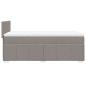 Preview: Boxspringbett mit Matratze Taupe 90x200 cm Stoff