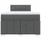 Preview: Boxspringbett mit Matratze Dunkelgrau 120x190 cm Stoff