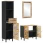 Preview: Badezimmerschrank-Set 3 Stk. Natur 38 x 33 x 160 cm