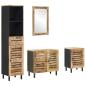 Preview: Badezimmerschrank-Set 4 Stk. Natur 38 x 33 x 160 cm
