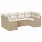 Preview: Gartensofa-set Beige Poly-Rattan