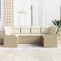 Preview: Gartensofa-set Beige Poly-Rattan