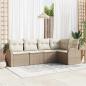 Preview: ARDEBO.de - Sofa Set mit Kissen 5 pcs Beige Polyester